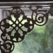 Small Antique-look, Window Corner Brackets,  6 1/4 inch corner shelf brackets, Free Shipping, Flower Design, Cast Iron, B-11~