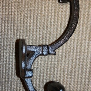 Cast Iron Wall Hooks Double Hooks, 5 1/4 inch, Volume Priced, H-110 Free Ship image 9