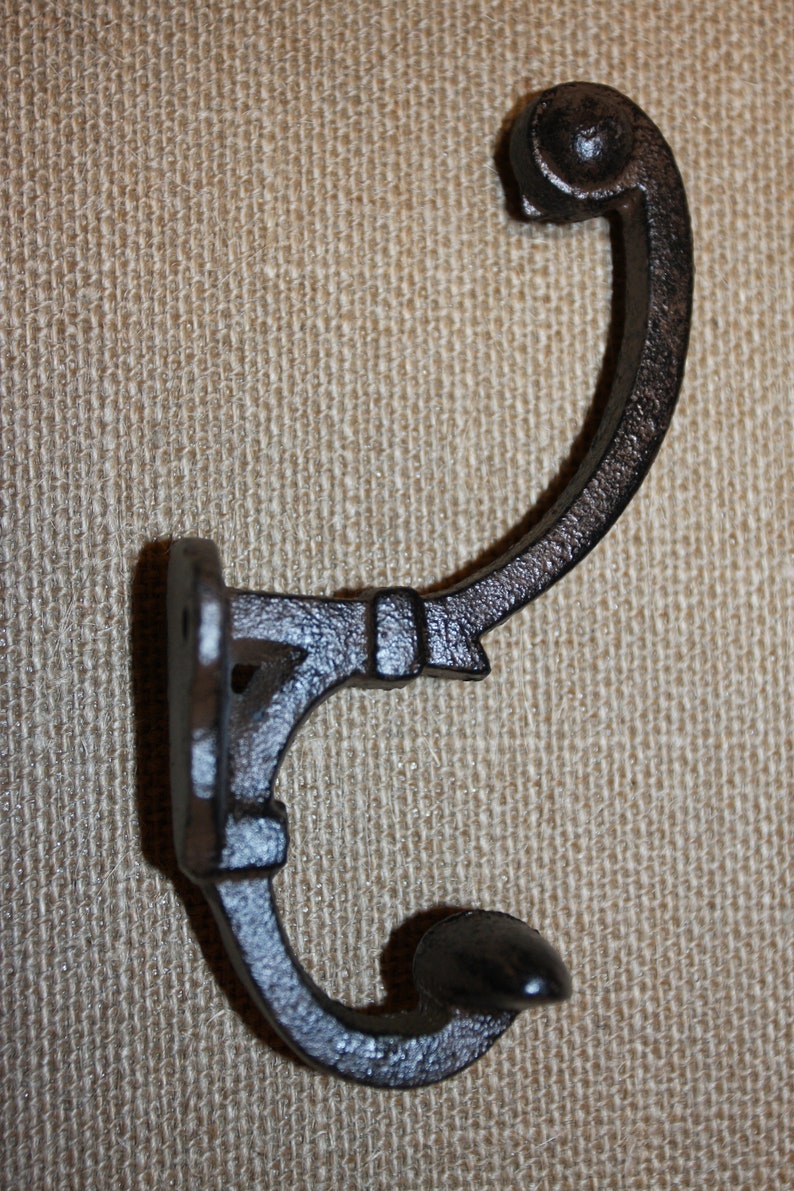 Cast Iron Wall Hooks Double Hooks, 5 1/4 inch, Volume Priced, H-110 Free Ship Bild 9