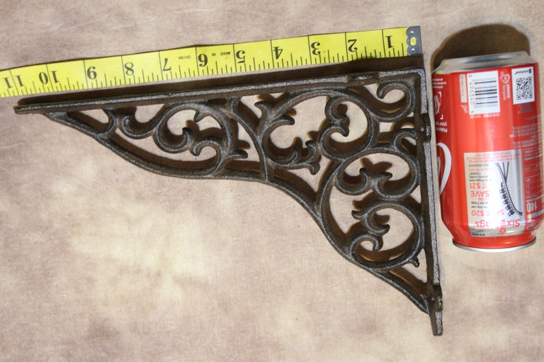 Extra Large Cast Iron Shelf Brackets 10 1/2 inch Fancy Etsy