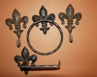 Sale4) Cajun Bathroom Accessories, Paper Holder, Towel ring / hooks Free Ship