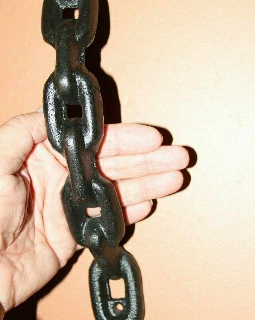 Heavy Cast Iron Chain Design XL Huge Macho Man Drawer Handles HW-104 11 34 Heavy Cast Iron Chain Design XL Huge Macho Man Drawer Handles HW-104 11 34