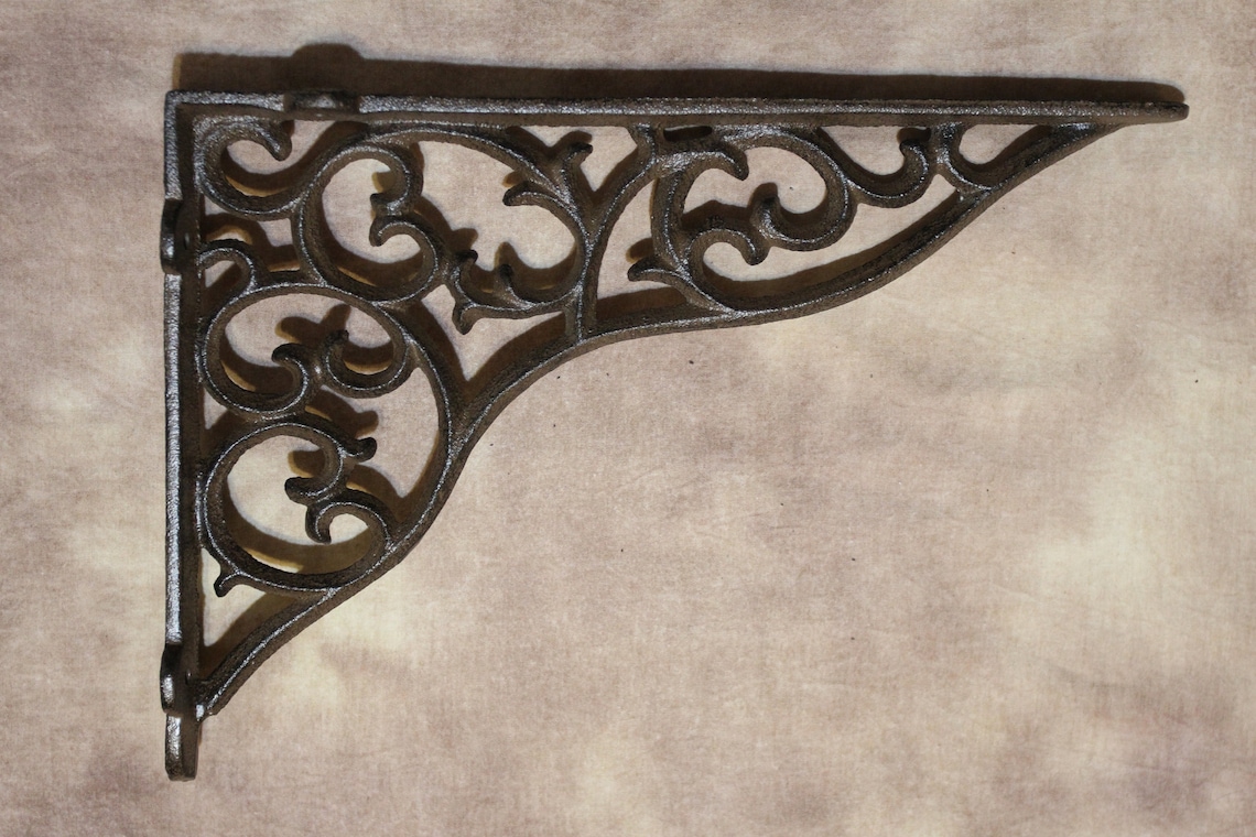 Extra large Shelf Brackets Elegant Vintage Style Design Cast Etsy
