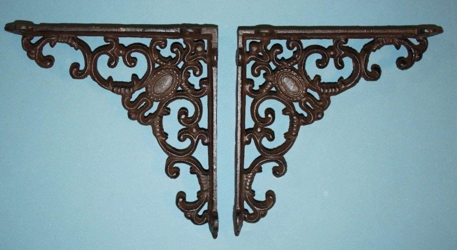 Decorative Shelf Brackets free shipping 8 inch Cast Iron Etsy