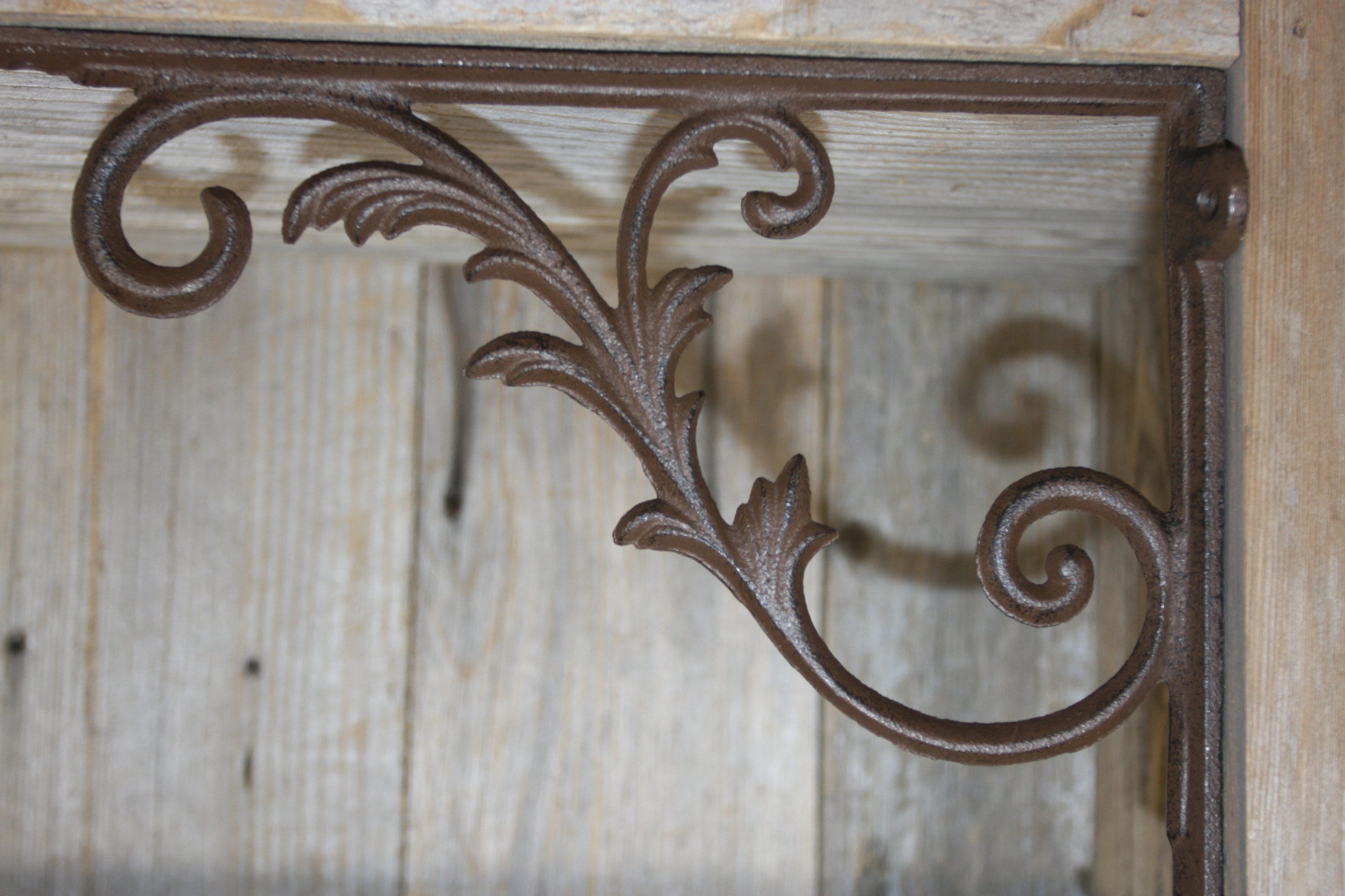 12 Flower Shelf Brace Shelf Bracket Corbel Cast Iron Rustic Garden FREE SHIPPING