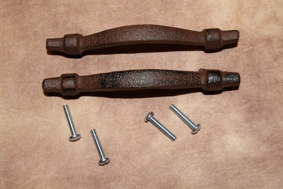 Country Kitchen Pantry Door Handles Pulls Cast Iron / 5 3/4 Etsy