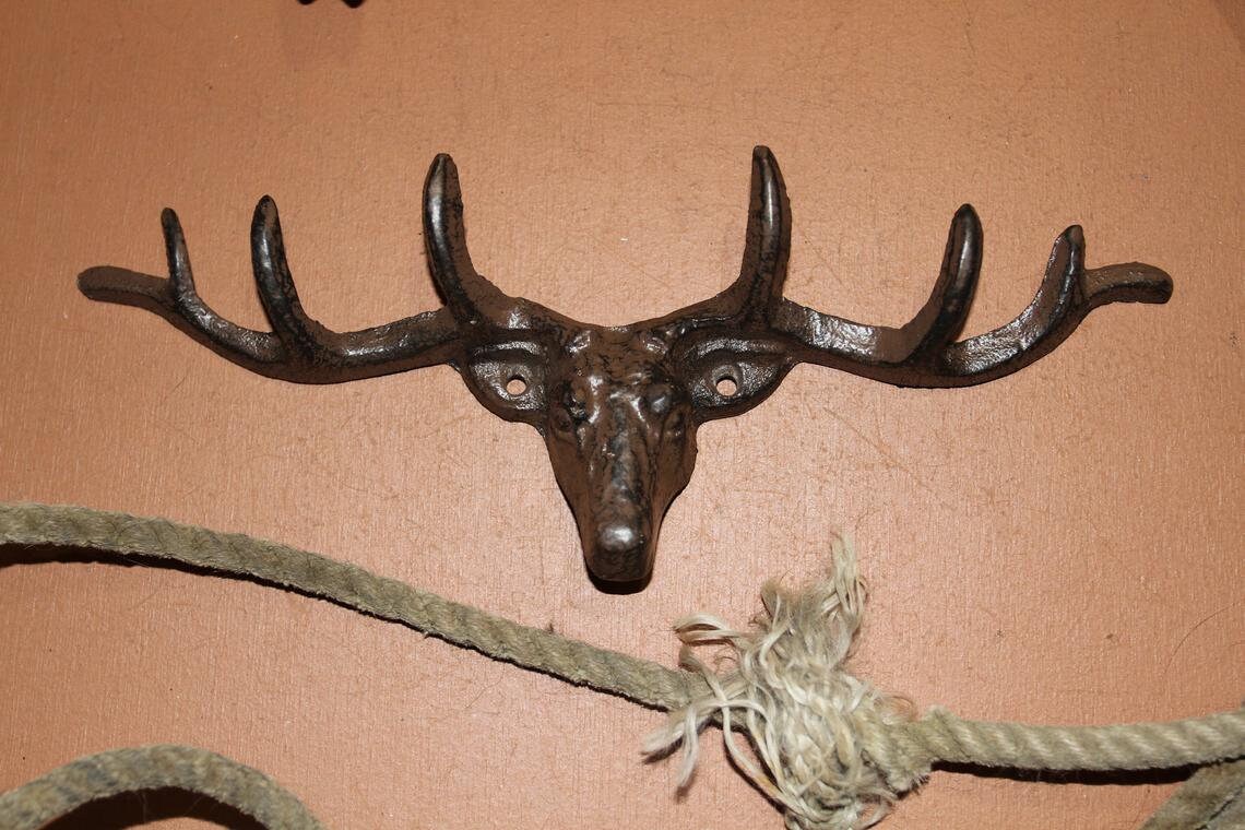 Deer Hunter Key Rack 11 Inch Cast Iron W-73 Free Ship - Etsy