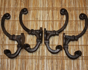 DIY Victorian Hall Tree ~ Coat Hat Wall Hooks Vintage-style Cast Iron, 5 1/4 inch, Volume Priced, H-110 Free Ship