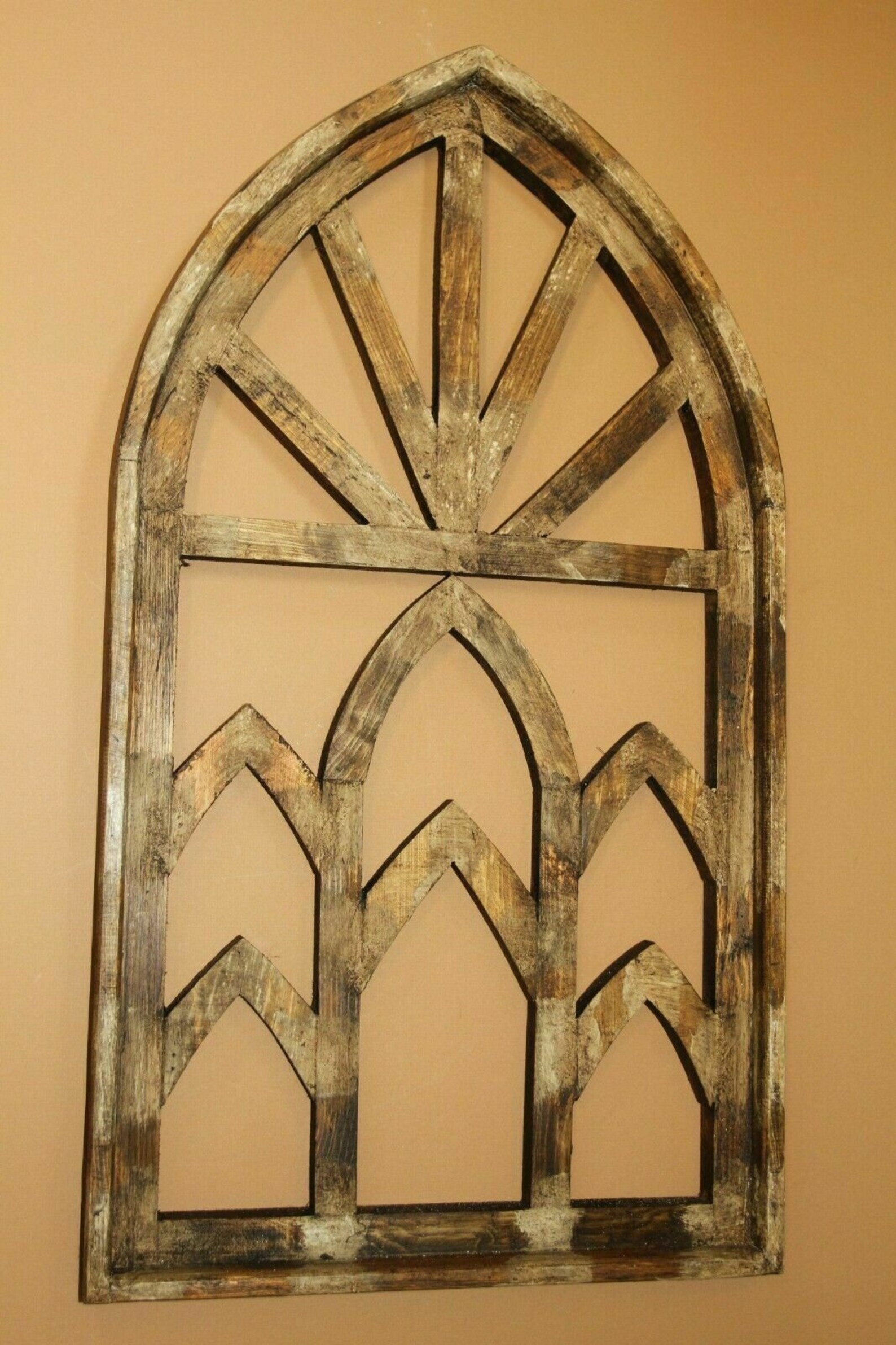 Large Antique Style Arched Windows Wall Decor 30 1/4 Etsy