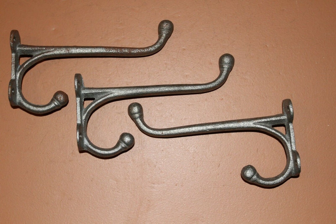 Rustic Hall Tree Hook Unfinished Raw Rusty Cast Iron 7 Etsy