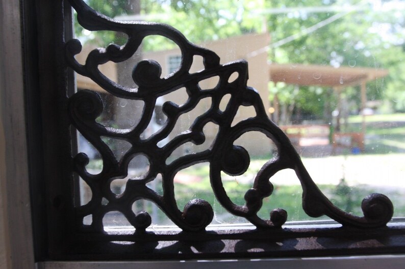 Old Fashion Cast Iron Shelf Brackets Laundry Room Shelving 8 Etsy