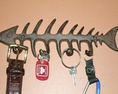 Fish Bone Wall Hook Rack Cast Iron, 13 3 8 inch, - N-32L Free Ship