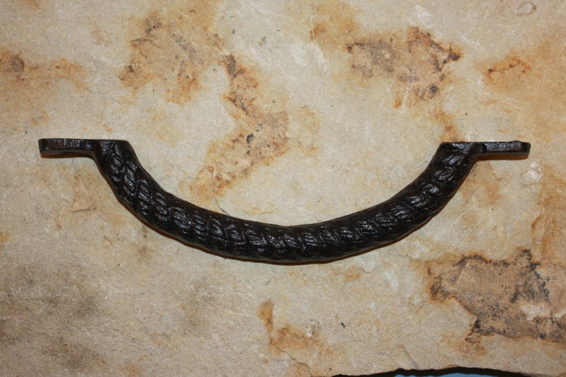 Twisted Rope Design Handle Pull Free Shipping Rustic Furniture Restoration Hardware Solid Cast Iron Pull HW-15 8 38 long