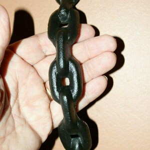 Man Cave Tool Shed Door Handles Pulls, Cast Iron, 8 Inch, Black Chain ...