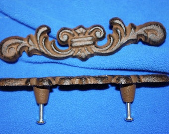 French Victorian Vintage Look Drawer Pulls, Cast Iron HW-72  Expedited Shipping Included Free Ship