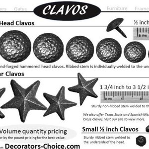 Small Decorative Clavos Nails – 7/16" Diameter, Hammered Matte Black – Pack Of 25 – For Furniture & Doors - View #9