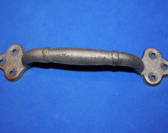 Large Drawer Handle Pull 9 inches long Rustic Cast Iron, Unfinished Metal, Expedited Shipping Included, HW-11 Free Ship