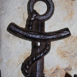 2 Anchor Wall Hook, Large Anchor, Wall Hook, Cast Iron, Anchor Decor,Nautical Decor,Nautical Bath Decor, Anchor hook, N-26 image 4