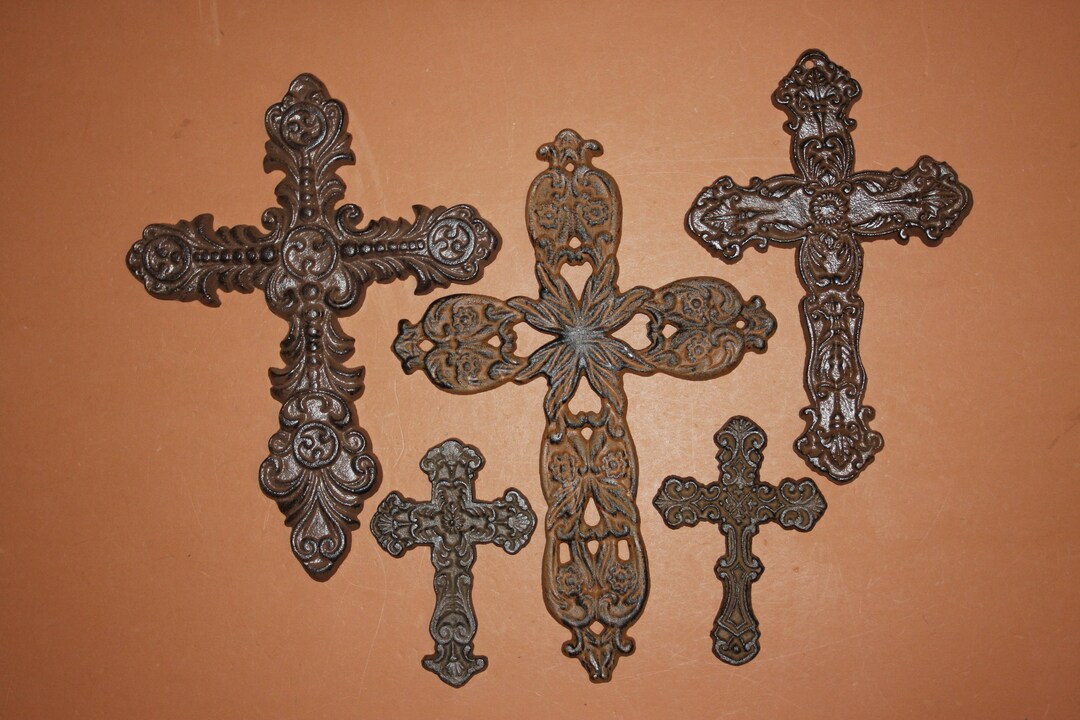5 Old Spanish Mission Style Wall Decor, Spanish Mission Wall Cross, San