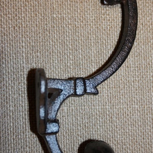 Cast Iron Wall Hooks Double Hooks, 5 1/4 inch, Volume Priced, H-110 Free Ship image 2