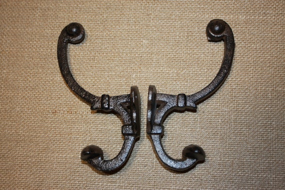 Cast Iron Wall Hooks Top Hook & Bottom Hook Combo, 5 1/4 Inch, Volume  Priced, H-110 Free Ship 