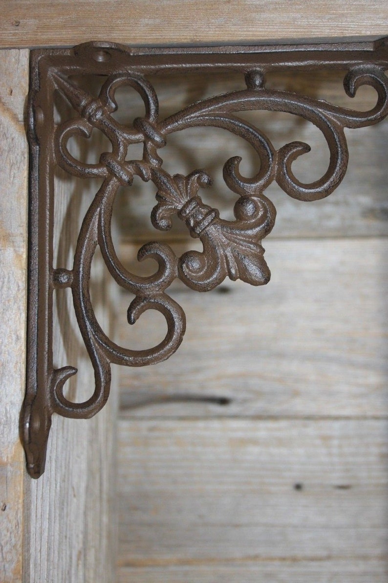 French Victorian Shelf Brackets Cast Iron 7 1/2 inch B60 Etsy