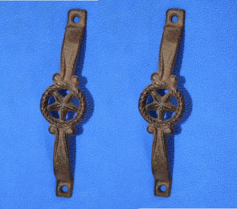 4 Lone Star Hardware Pulls Cast Iron 5 3/8 Inch Etsy
