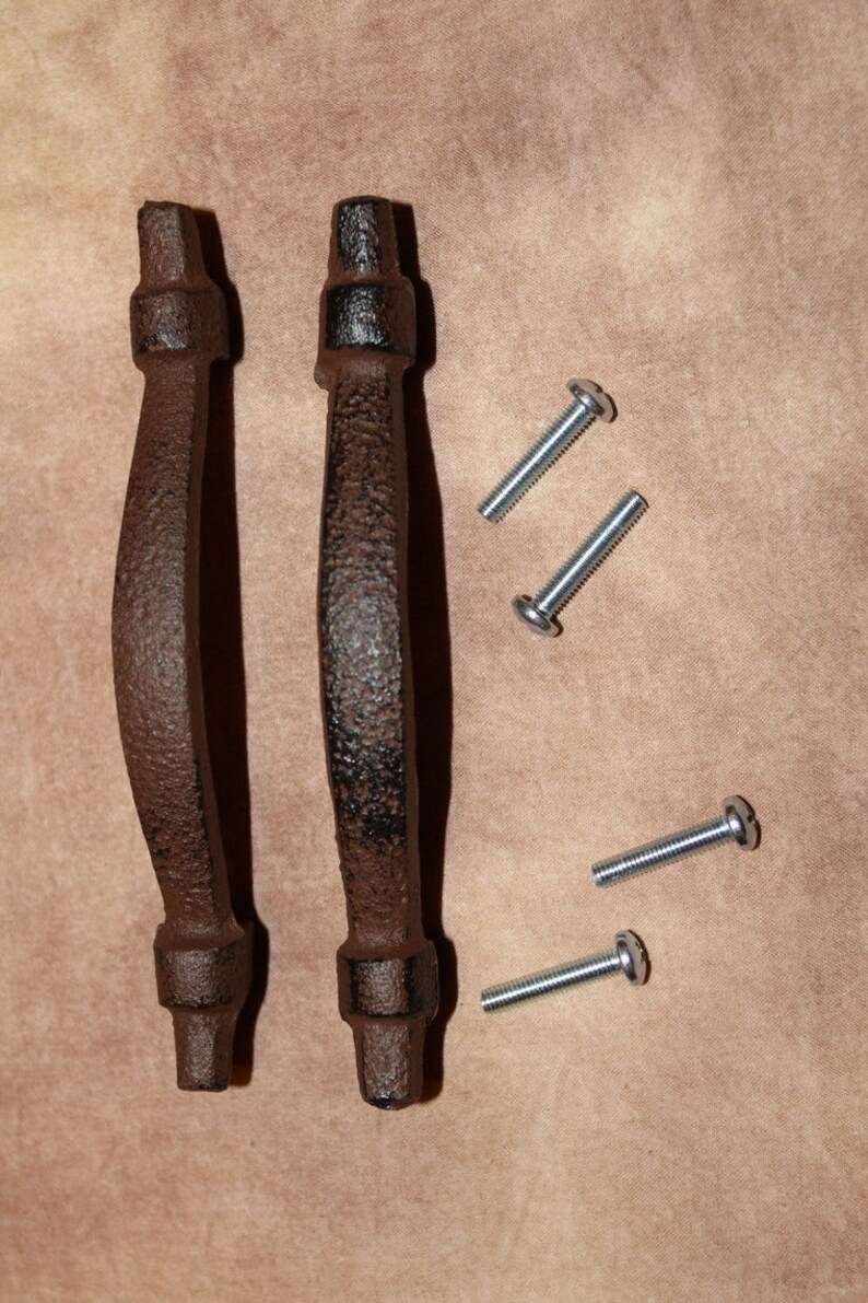 Country Kitchen Pantry Door Handles Pulls Cast Iron / 5 3/4 Etsy