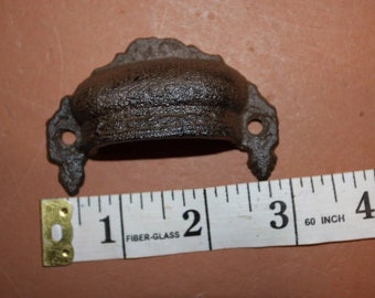 Vintage Style Furniture Hardware Bin Pulls, 2 5/8 inch Cast Iron, HW-17