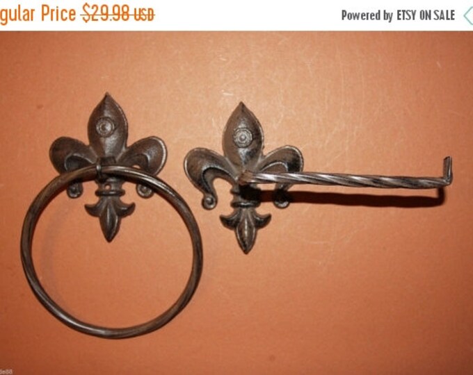 Sale2 Fleur De Lis Bath Accessory Set Toilet Paper Holder and Etsy