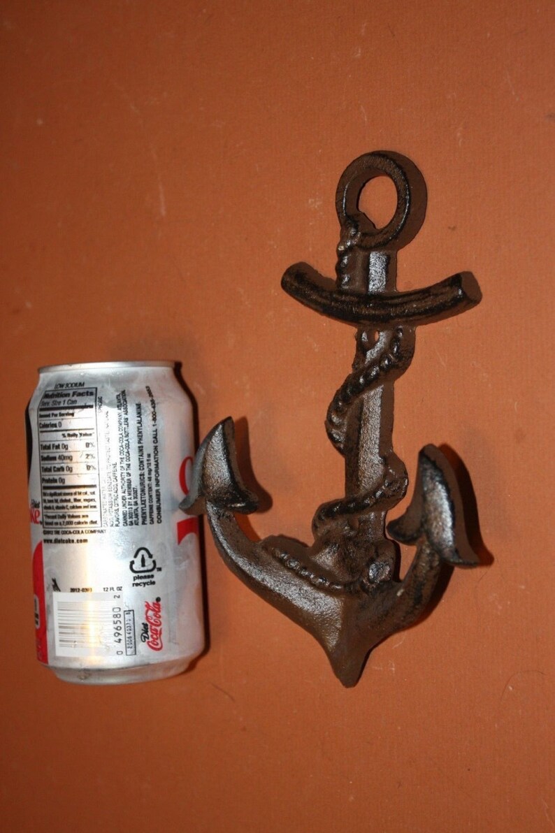 2 Anchor Wall Hook, Large Anchor, Wall Hook, Cast Iron, Anchor Decor,Nautical Decor,Nautical Bath Decor, Anchor hook, N-26 image 1