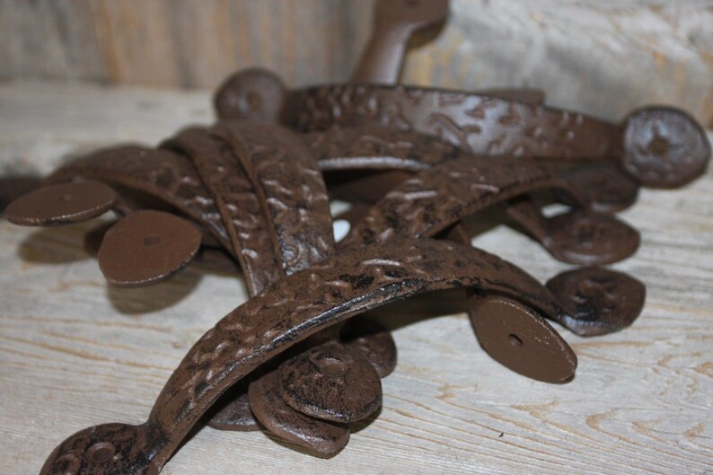 Country Western Rustic Kitchen Pantry Door Pulls Cast Iron Etsy