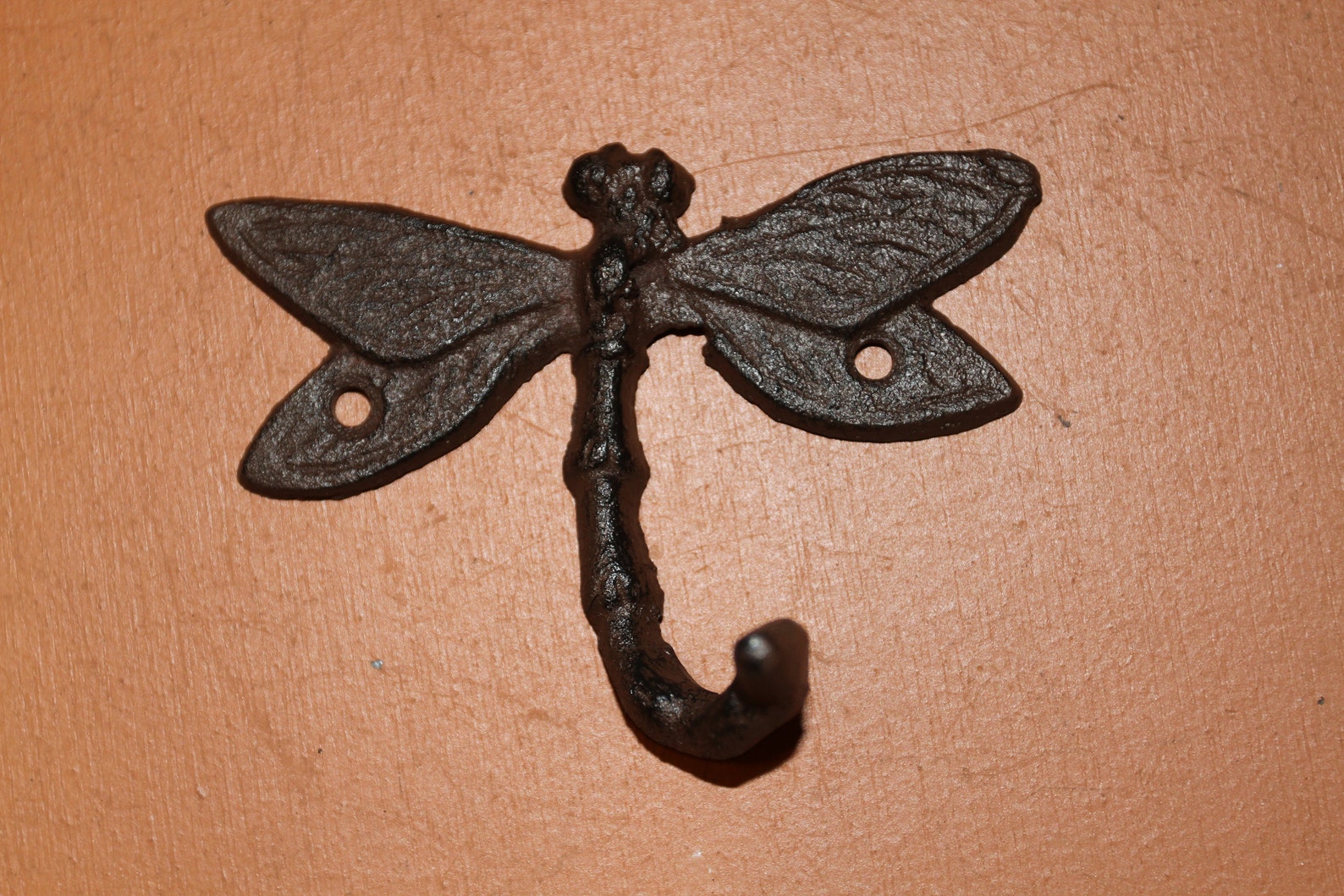 Rustic Dragonfly Wall Hook Cast Iron 4 1/4 Inch H90 Free Etsy