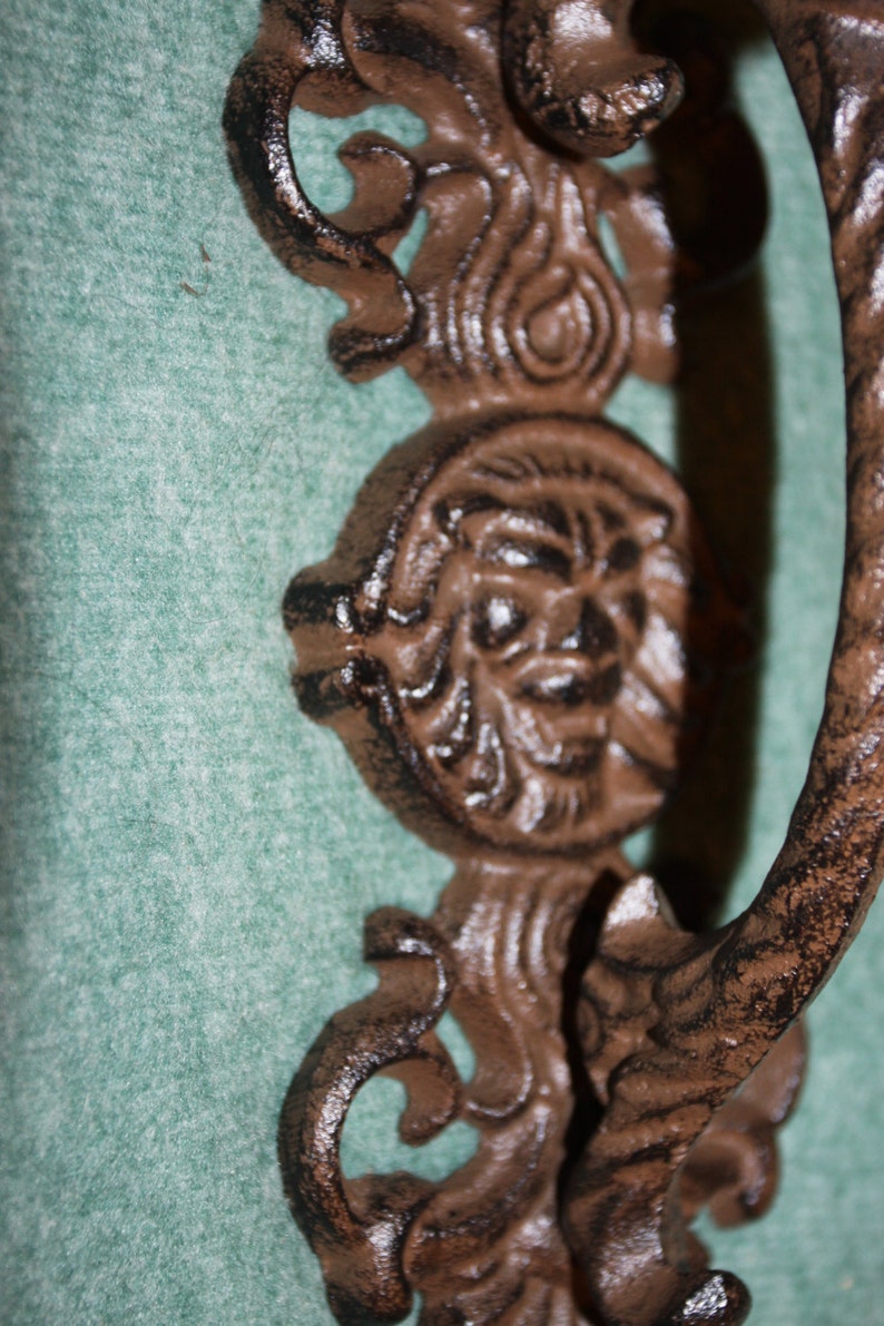 cast iron Roman lion hardware pcs 8 Large lion head door handle Roman decor Large door pull free shipping 8 58 HW-21