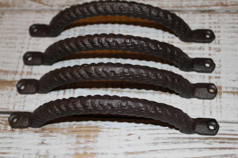 XL Large Cast Iron Drawer Pull Handle 8 1/2 inch wide Center Etsy