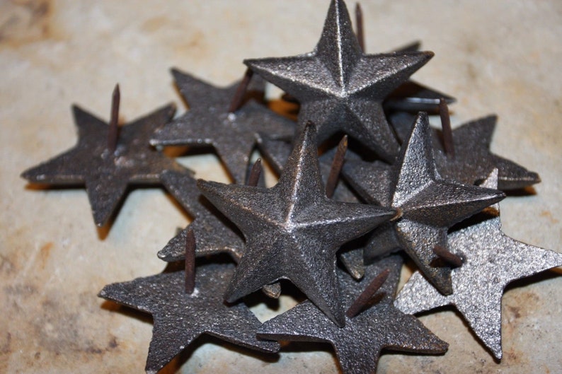 Lone Star Door Hardware Volume Priced Large Rustic Cast Iron Star Nails 3 12 inch