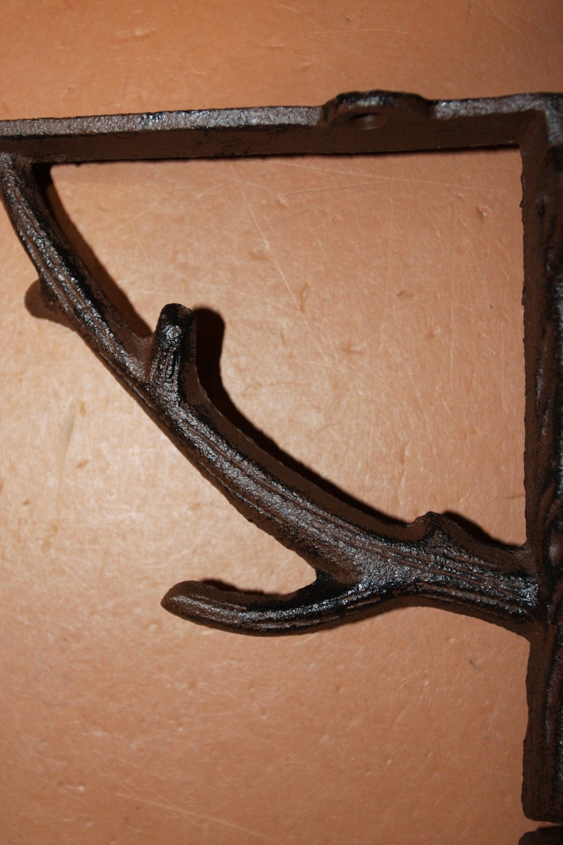 Forest Theme Shelf Brackets / Solid Cast Iron Tree Branch 5 Etsy