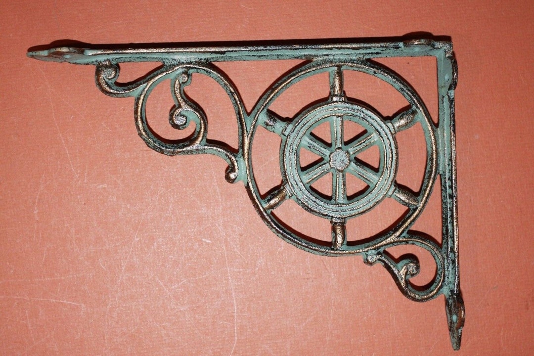 Nautical Shelf Brackets 9 Inch Bronze Look Cast Iron B31 Etsy