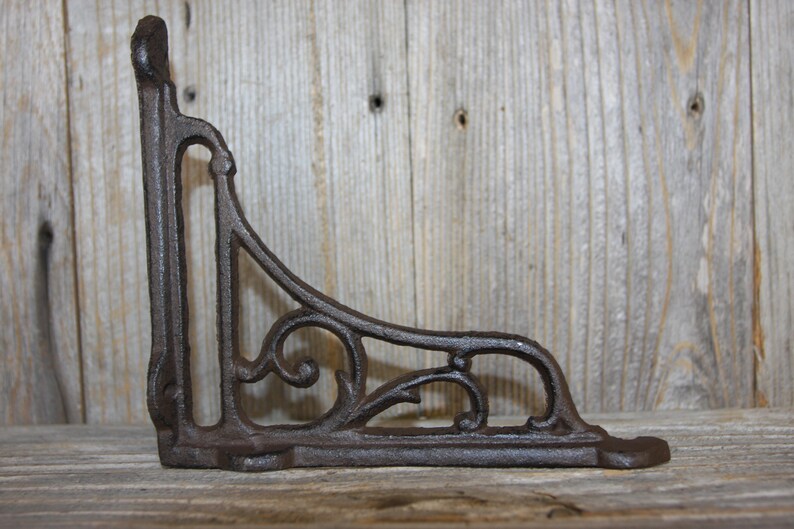 Art Deco Craft Room Shelf Brackets 6 1/2 inch Cast Iron B64 Etsy