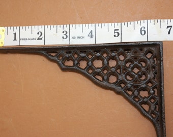 Antique Style Cast Iron Shelf Brackets Lace Design, 3-D Cast Iron, 6 3/8",  B-58 Free Ship