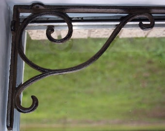 Farmhouse  Window Corner Corbels, Cast Iron, 9 1/4 inch / B-06 Free 2 Day Shipping