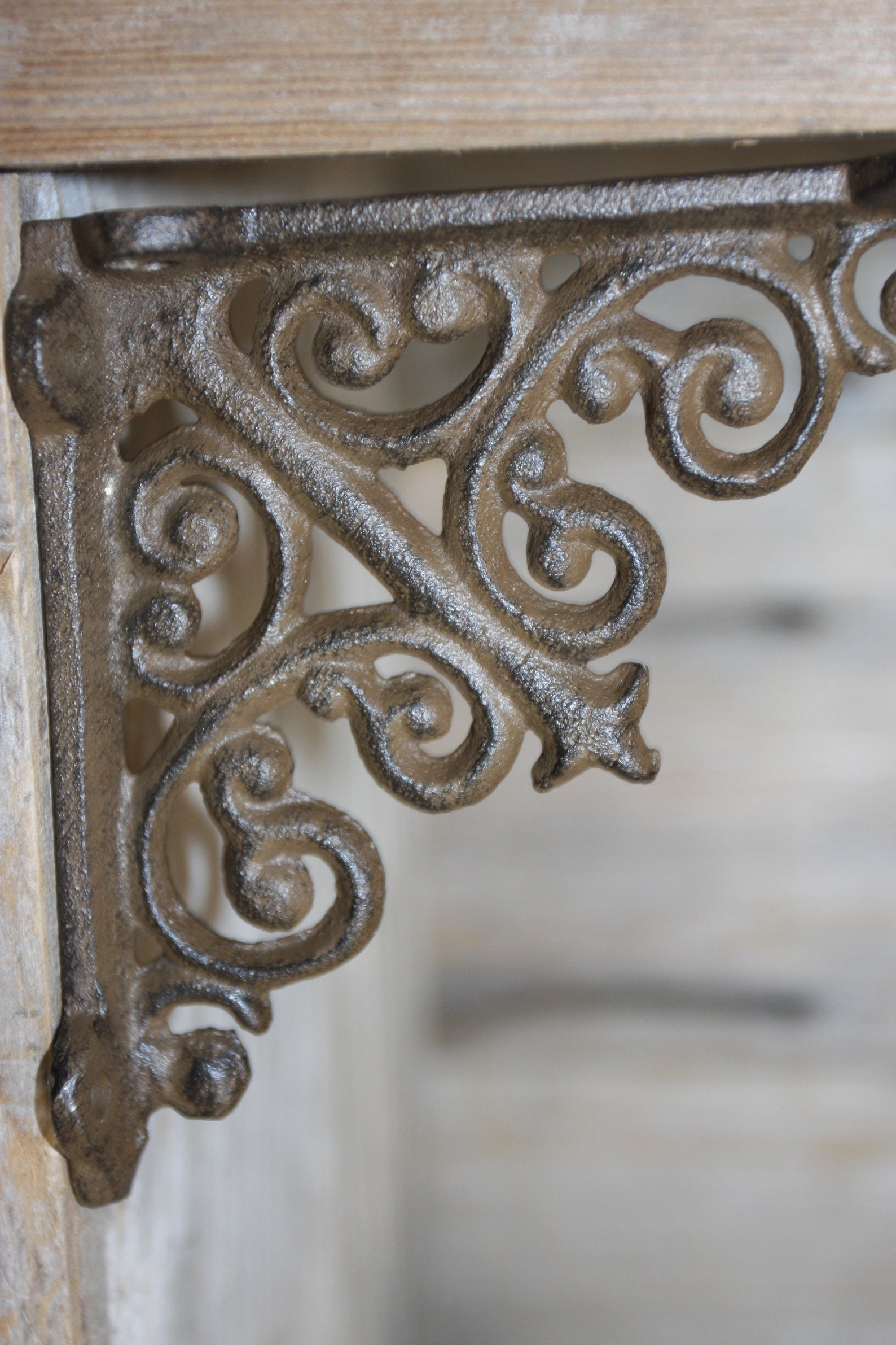 Small Cast Iron Shelf Brackets 4 Inch Victorian Swirl Elegant Etsy