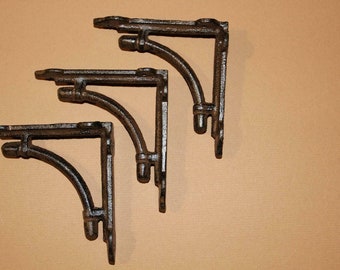 Small Country Style Shelf Brackets, 4 1/4", Cast Iron, B-74b Free Ship