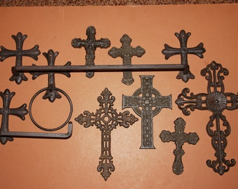 9) California Mission Bathroom Accessories Mission Revival Set of 9 Free Ship