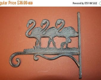 1) Floridian Unique Valentines Day Gift, Lanai Flamingo Wall Mounted Plant Hanger, Antique-look Flamingo, Fast  BL-67 Free Ship