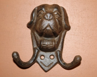 Saint Bernard Leash Hook, Wall Hooks, Dog Collectors Gift, Groomers Hanging Storage,  Wall Art, Dog Lovers Gift, Entryway Hook W-63