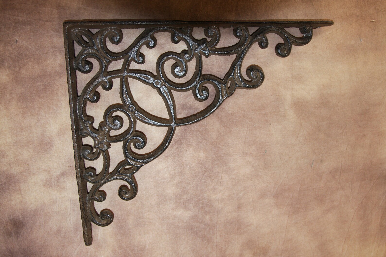 4 Large Heavy Duty Decorative Shelf Brackets Solid Cast Iron Etsy