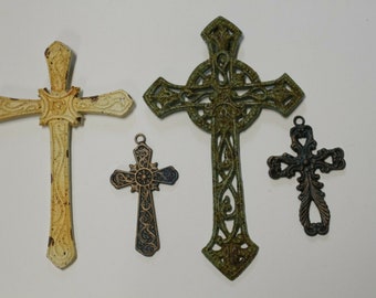 Farmhouse Wall Crosses Collections - Lewis 4 Free Ship