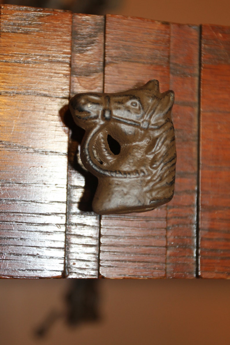 Small Horse Head Drawer Knobs Rustic Cast Iron 2 Inch HW74 Etsy