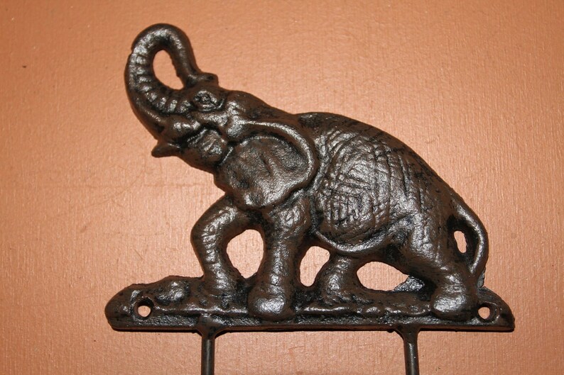 Good Luck Elephant Wall Decor Wild Elephants Wall Hooks Cast Etsy
